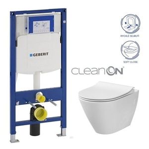 GEBERIT Duofix bez tlačítka + WC CERSANIT CLEANON CITY 111.300.00.5 CI1 obraz