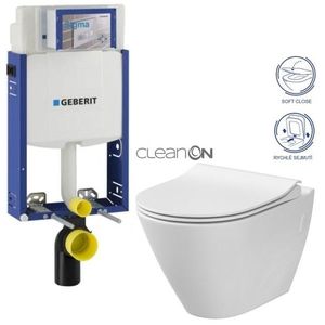 GEBERIT KOMBIFIX ECO, nádržka UP 320 bez tlačítka + WC CERSANIT CLEANON CITY 110.302.00.5 CI1 obraz