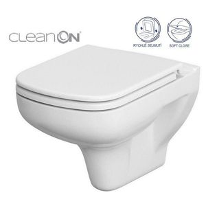 CERSANIT SET 652 ZÁVĚSNÁ WC MÍSA COLOUR NEW CLEANON SE SEDÁTKEM DUR ANTI SOFTCLOSE K701-042 obraz