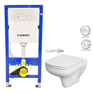 GEBERIT DuofixBasic bez tlačítka + WC CERSANIT CLEANON COLOUR + SEDÁTKO 458.103.00.1 X CN1 obraz