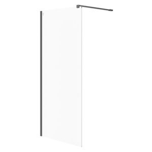 CERSANIT Sprchová zástěna WALK-IN MILLE 90X200, černá, průhledné sklo S161-008 obraz