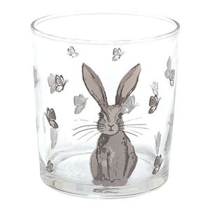 Sklenička na vodu se zajíčkem Rustic Easter Bunny - Ø 8*9 cm/ 250ml 6GL4087 obraz