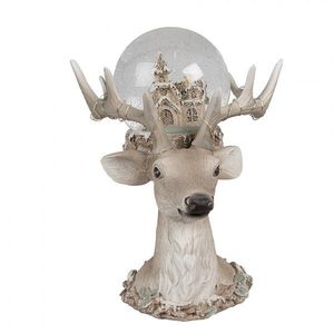 Vánoční sněžítko jelen s led světýlky Deer Christmas - 18*20*23 cm / 2*AAA 65767 obraz