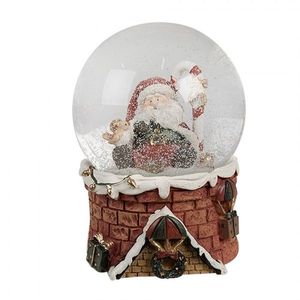 Vánoční sněžítko Santa Claus s ptáčkem - Ø 10 * 15 cm 65769 obraz