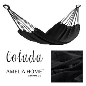 AmeliaHome Houpací síť Colada černá, velikost 240x80 obraz