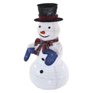 EMOS LED skládací sněhulák SNOWMAN 60 cm studená bílá obraz