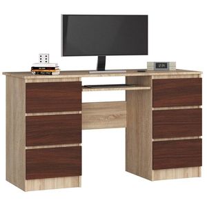 Ak furniture Psací stůl A-11 135 cm dub sonoma/wenge obraz