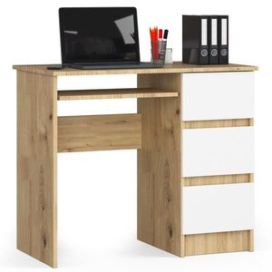 Ak furniture Psací stůl A-6 90 cm dub artisan/bílý pravý obraz