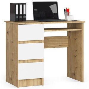 Ak furniture Psací stůl A-6 90cm dub artisan/bílý levý obraz