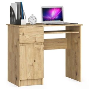 Ak furniture Psací stůl PIKSEL 90 cm dub artisan levý obraz