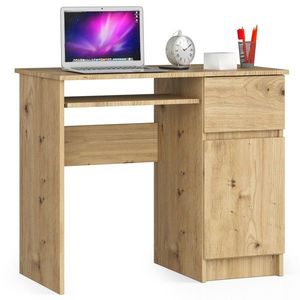 Ak furniture Psací stůl PIKSEL 90 cm dub artisan pravý obraz