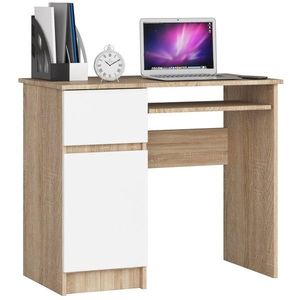 Ak furniture Psací stůl PIKSEL 90 cm dub sonoma/bílý levý obraz