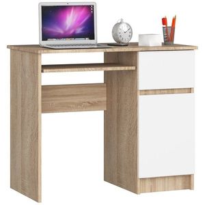 Ak furniture Psací stůl PIKSEL 90 cm dub sonoma/bílý pravý obraz