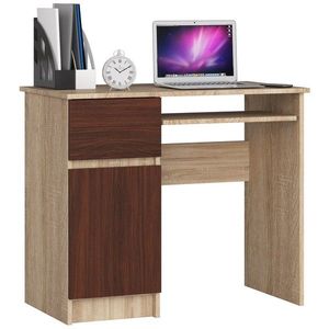 Ak furniture Psací stůl PIKSEL 90 cm dub sonoma/wenge levý obraz