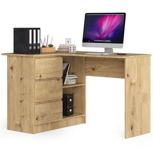 Ak furniture Rohový psací stůl B16 124 cm dub artisan levý obraz