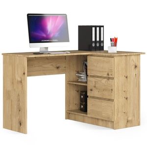 Ak furniture Rohový psací stůl B16 124 cm dub artisan pravý obraz