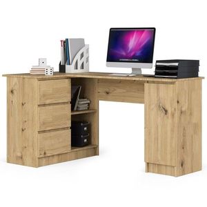 Ak furniture Rohový psací stůl B20 155 cm dub artisan levý obraz