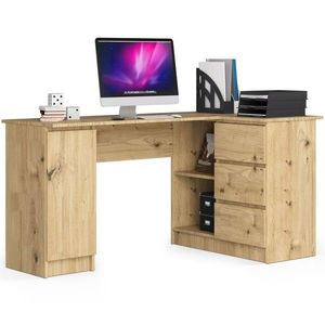 Ak furniture Rohový psací stůl B20 155 cm dub artisan pravý obraz