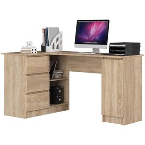 Ak furniture Rohový psací stůl B20 155 cm dub sonoma levý obraz