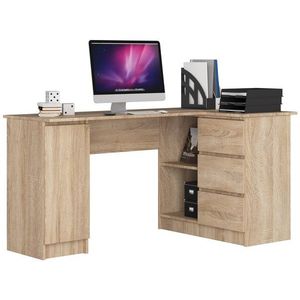 Ak furniture Rohový psací stůl B20 155 cm dub sonoma pravý obraz