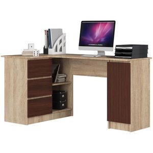 Ak furniture Rohový psací stůl B20 155 cm dub sonoma/wenge levý obraz