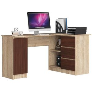 Ak furniture Rohový psací stůl B20 155 cm dub sonoma/wenge pravý obraz