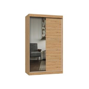 TP Living Šatní skříň se zrcadlem IGA 120 cm dub artisan obraz