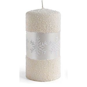 Mondex Vánoční svíčka SNOW QUEEN 7x14 cm krémová obraz