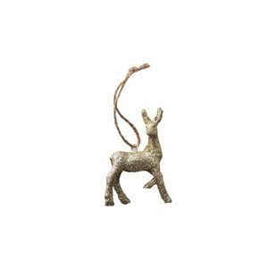 Mondex Since 1986 Vánoční závěsná figurka SANTA LILA DEER 7, 6 cm zlatá obraz