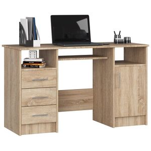 Ak furniture Volně stojící psací stůl Ana 124 cm dub sonoma obraz