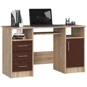 Ak furniture Volně stojící psací stůl Ana 124 cm dub sonoma/wenge obraz