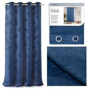 AmeliaHome Závěs Amelia Home Velvet Peacock modrý, velikost 135x250 obraz