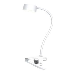 Solight Bílá LED stolní nabíjecí lampička s upevňovacím klipem 2W WO3001-W obraz