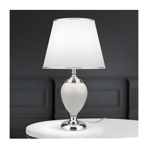 Orion Orion LA 4-1229 - Stolní lampa OVUM 1xE27/40W/230V 48 cm keramika bílá/chrom obraz