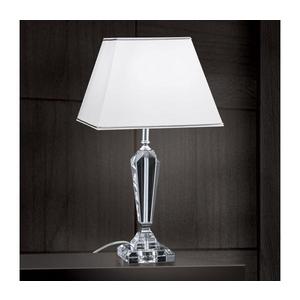 Orion Orion LA 4-1201 - Křišťálová stolní lampa VERONIQUE 1xE27/60W/230V bílá/chrom obraz