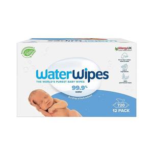 Waterwipes WaterWipes - SADA 12x Vlhčené ubrousky bez obsahu plastů 60 ks (720 ks) obraz