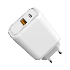 Rychlonabíjecí adaptér Power Delivery 20W USB-C + USB-A bílá obraz