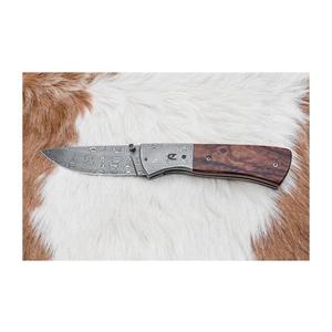 Jiří Čurda Zavírací damaškový nůž 8 cm ironwood obraz