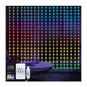 LED RGB Stmívatelný vánoční závěs WIZARD 400xLED/USB 2x2m + dálkové ovládání obraz