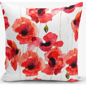 Povlak na polštář s příměsí bavlny Minimalist Cushion Covers Máky, 45 x 45 cm obraz