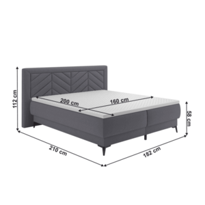 Boxspringová postel LYANNA 1 Tempo Kondela 160 cm obraz