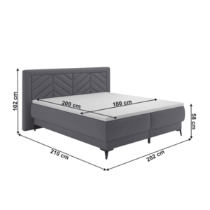 Boxspringová postel LYANNA 1 Tempo Kondela 180 cm obraz