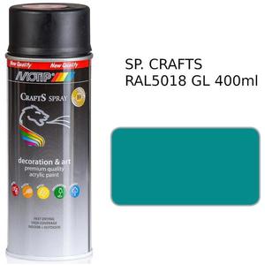 Sprej Crafts turquoise RAL5018 400ml obraz