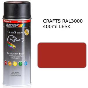 Sprej Crafts červená RAL3000 400ml obraz