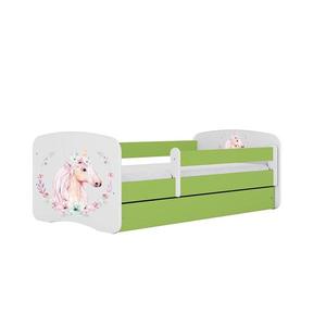 Dětská postel Babydreams+M zelená 70x140 Kůň obraz