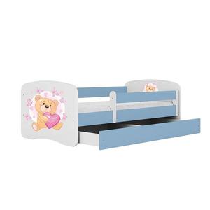 Dětská postel Babydreams+SZ modrá 70x140 Medvídek s motýlky obraz