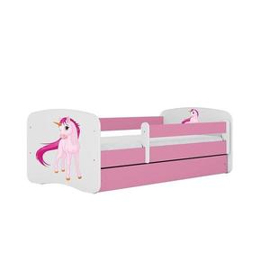 Dětská postel Babydreams+SZ růžová 70x140 Jednorožec obraz