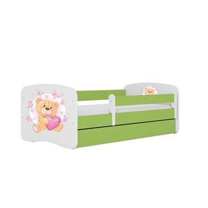 Dětská postel Babydreams+SZ zelená 70x140 Medvídek s motýlky obraz