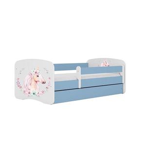 Dětská postel Babydreams+SZ modrá 80x180 Kůň obraz
