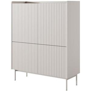 Komoda Level A vysoká 103 4D beige/dub scandi obraz